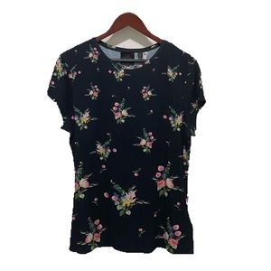 Ted Baker London Floral Short Sleeve Top Size 5